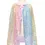 Thumbnail: Front view of ombre pastel rainbow dress-up cape on mannequin