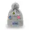 Thumbnail: Gray cableknit pompom hat with Ottawa patches
