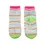 Thumbnail: Pair of baby socks in magenta, lime & white stripes