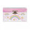 Thumbnail: Front view of closed pink & white musical jewelry box with rainbow & unicorn print