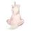 Thumbnail: Back view of soft plush pink stuffed toy unicorn in seated position