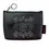 Thumbnail: Front of rectangular zippered faux leather coin purse featuring Deb Malcolm's painting 'Silver Thread'