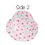 Thumbnail: Pale pink reversible cotton sun hat with dark pink & baby blue tropical print