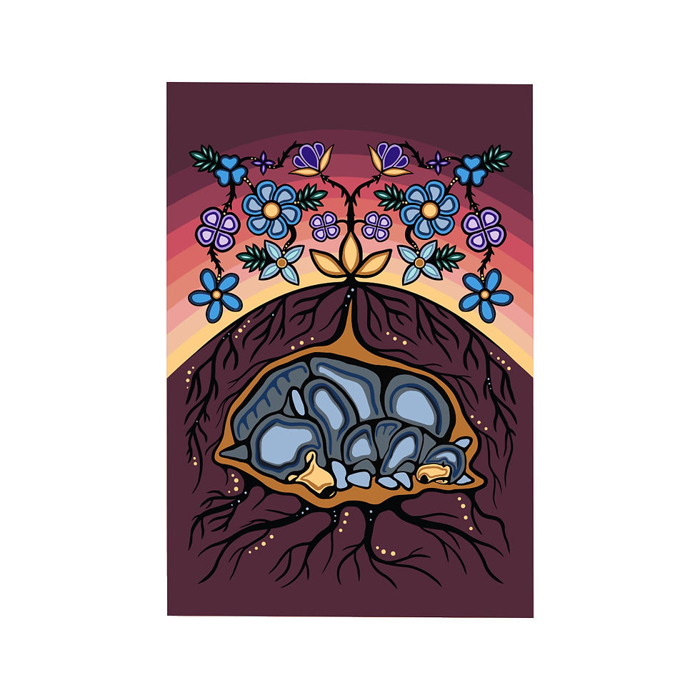 Thumbnail: Sleeping Bears Postcard by Storm Angeconeb