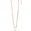 Thumbnail: Double strand necklace, 1 gold-colored chain, 1 pink beads with butterfly pendant