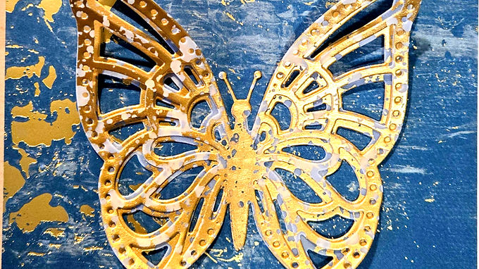 Golden Butterfly Congratulations Handmade Cards