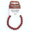 Thumbnail: Natural Stone Bead Stretch Bracelet - red jasper with card describing stone properties