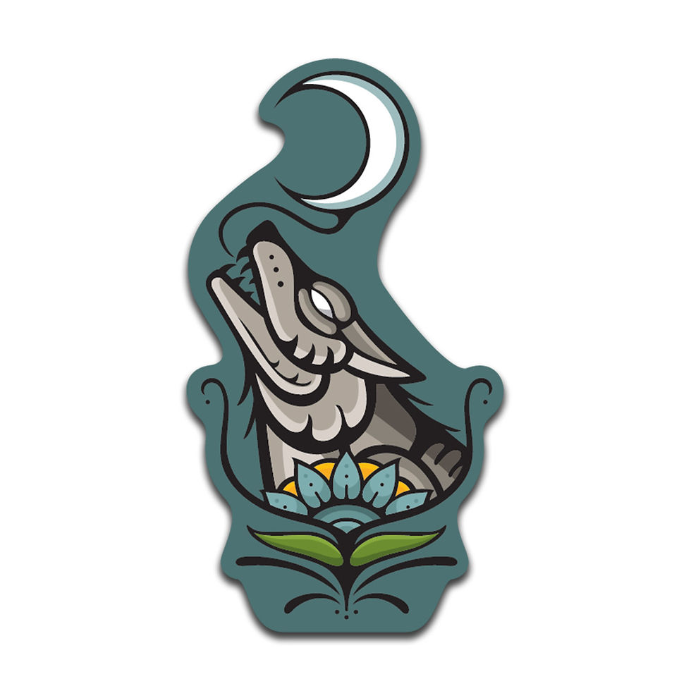 Wolf 3D Wood Magnet by Justine Proulx at Quichua World Market, Ottawa