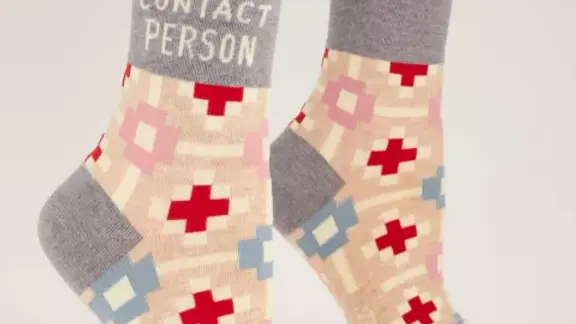Emergency Contact Crew Socks