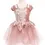 Thumbnail: Back view of dusty pink ballet tutu dress with petal waist adornments, short sleeves & shoulder straps