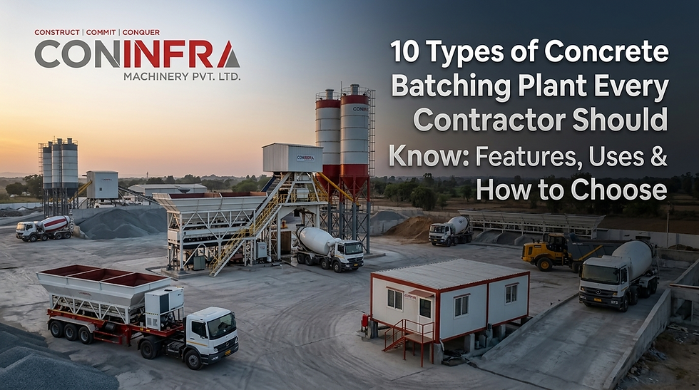 10 Types of Concrete Batching Plant Every Contractor Should Know: Features, Uses & How to Choose