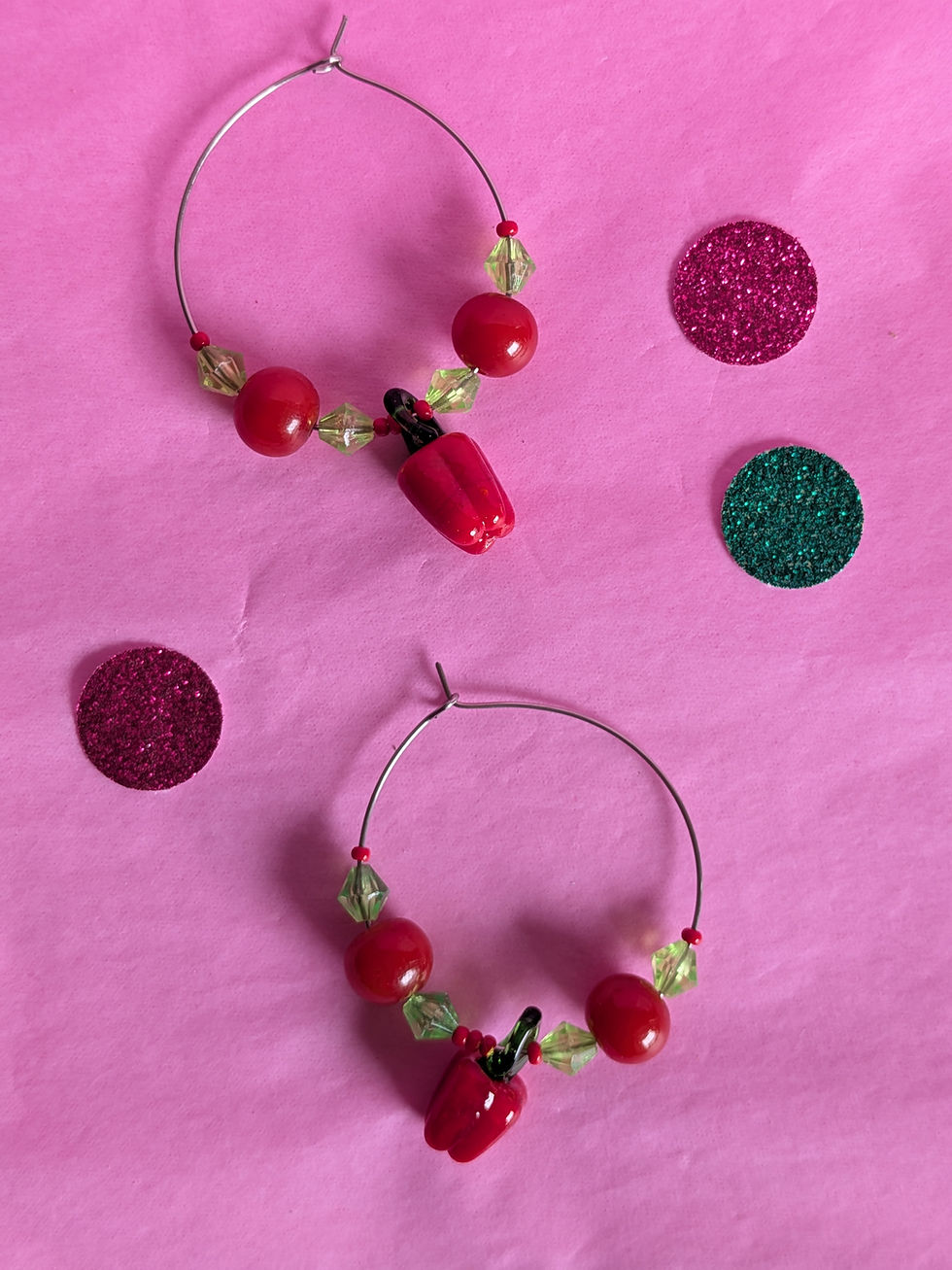 Thumbnail: Boucles d'oreilles CREOLES UPCYCLEES