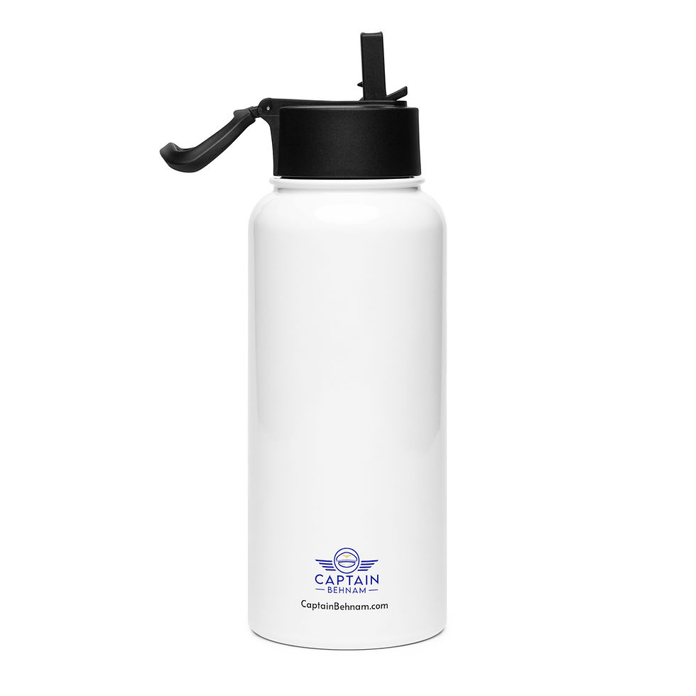 Thumbnail: Focus Forward - Stainless steel water bottle with a straw lid