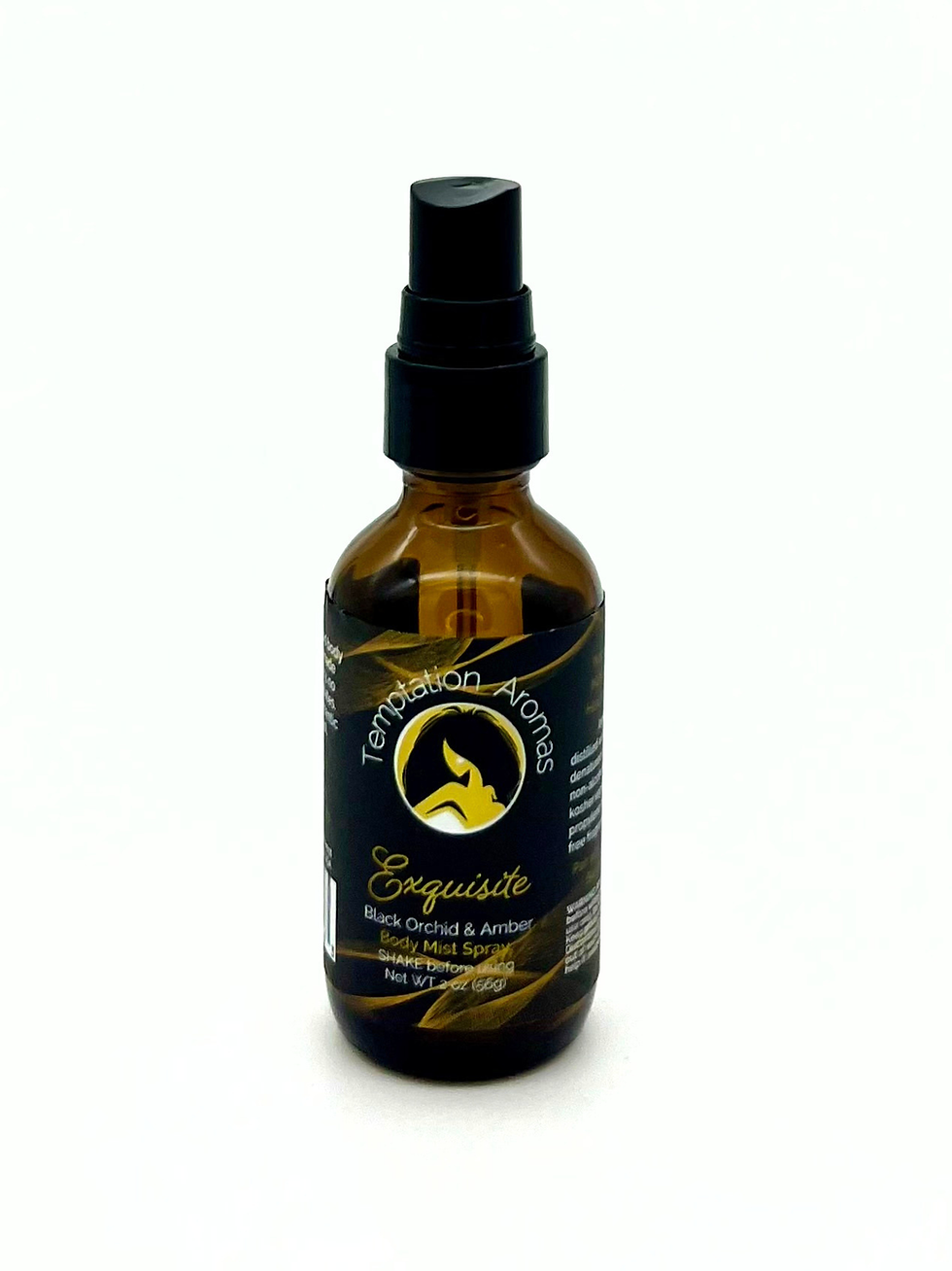 2oz travel size Mystique pure-air room & body mist spray on white background