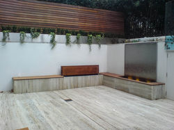 Storage Seating with Water-feature