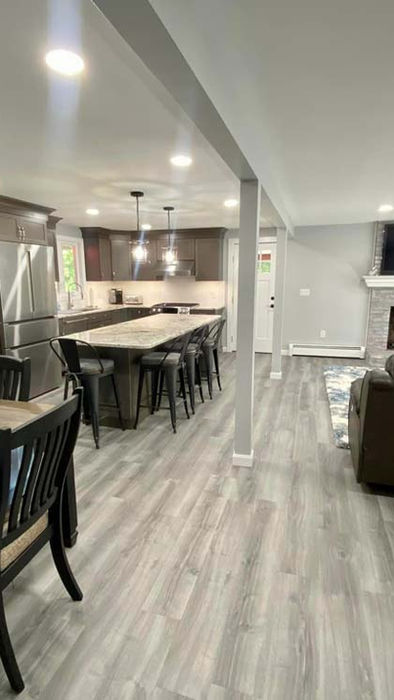 Kitchen, dining room, living room remodel