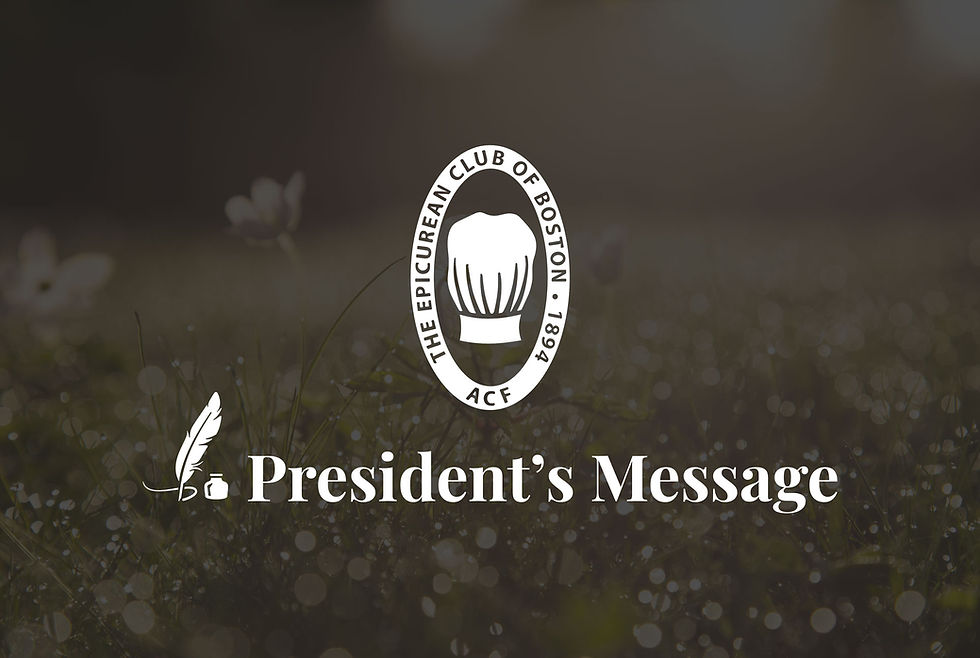 President's Message – May, 2026