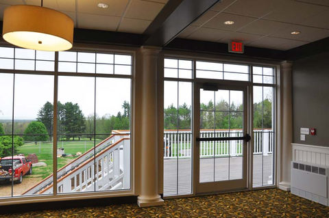 Country club interior windows
