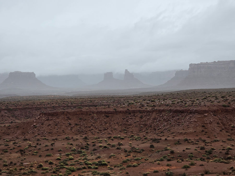 Storm blowing into the Valley of the Gods, Utah