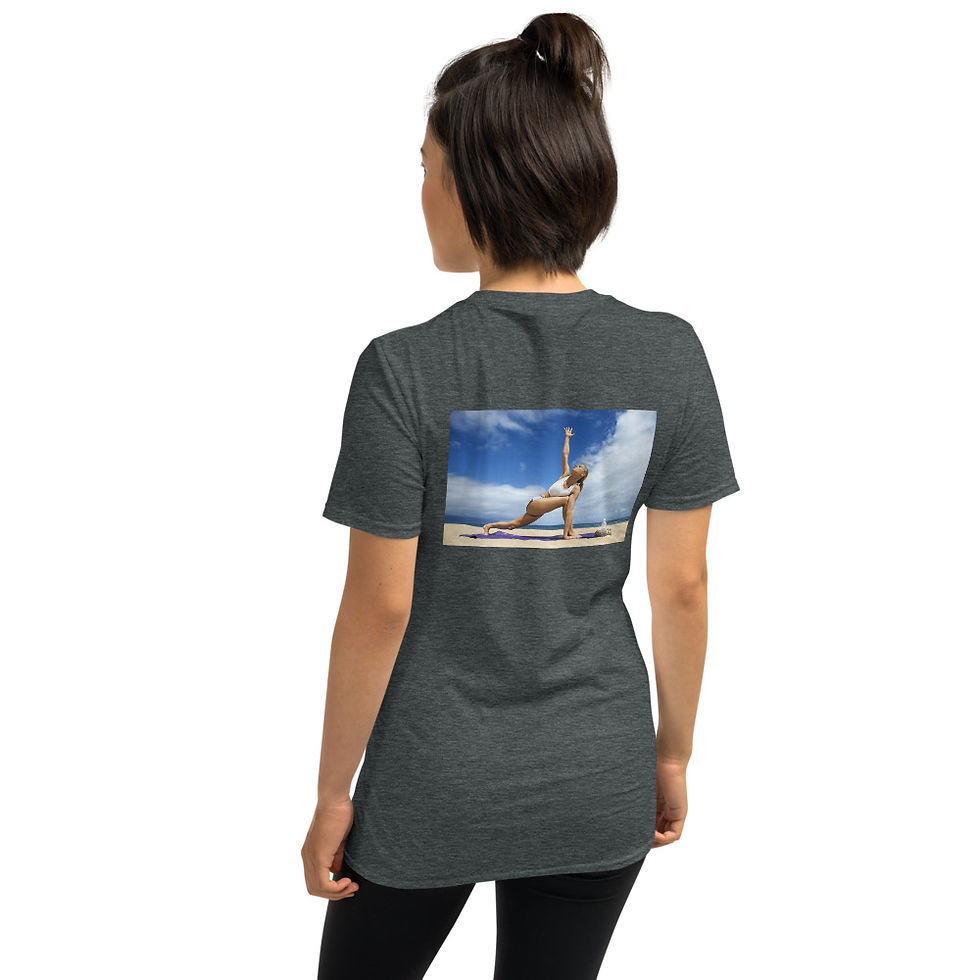 Thumbnail: Women's Yoga Short Sleeve - Pink Revolver Left Angle