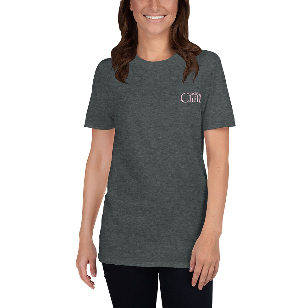 Thumbnail: Women's Yoga Short Sleeve - Pink Beach Tree