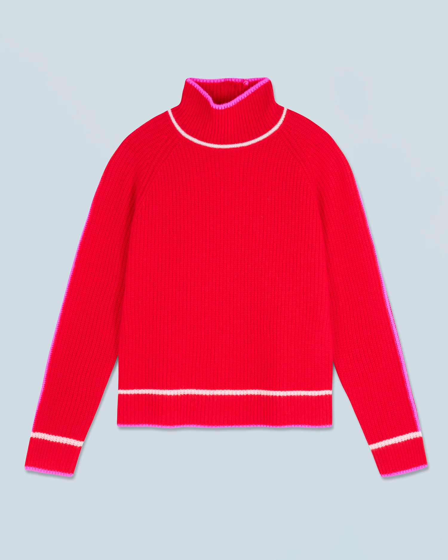 Pull Col Montant Tricolore Maille Perlée From Future
