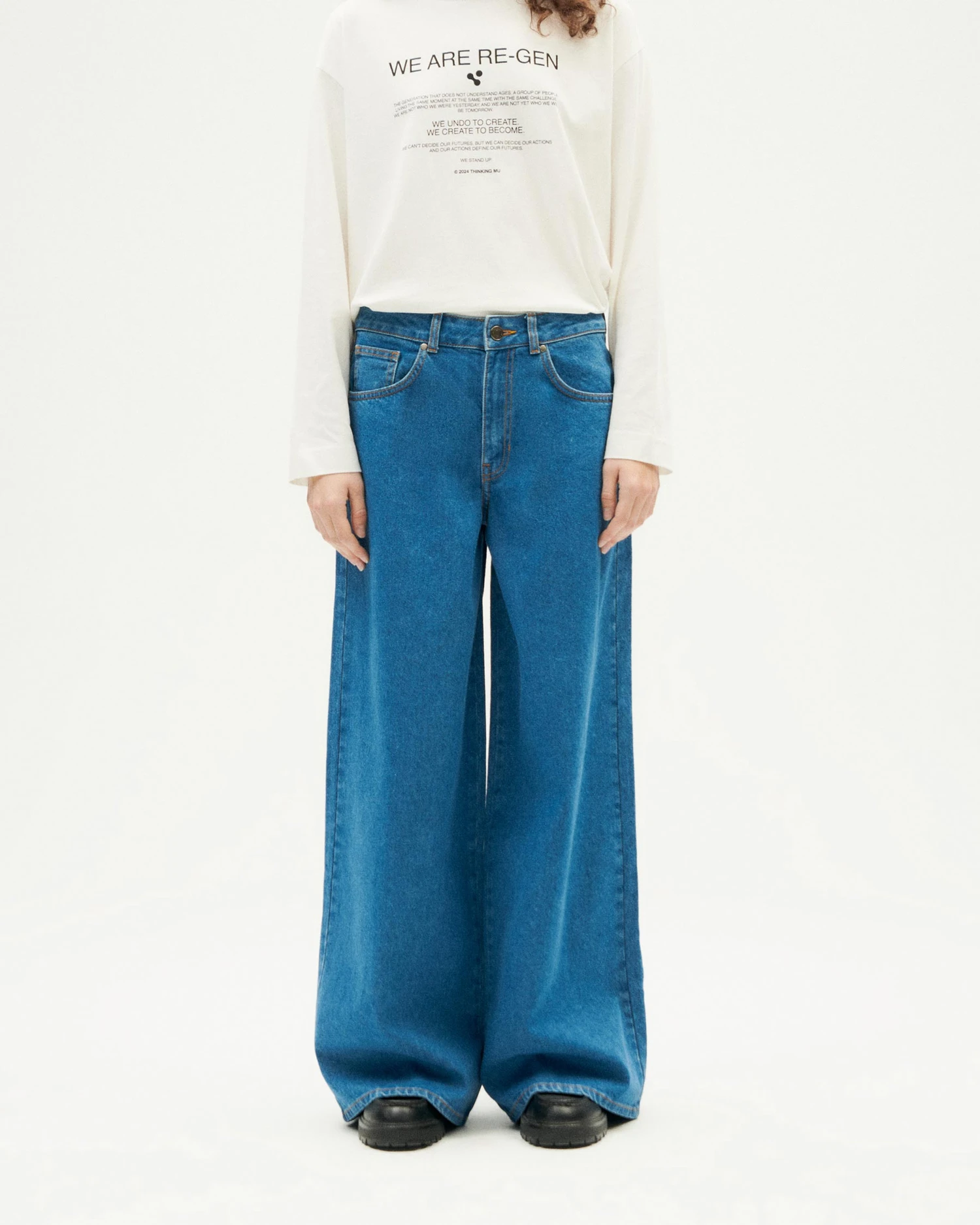 Jean coupe Baggy bleu clair