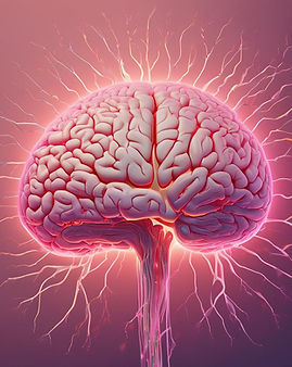 “3D illustration of a glowing human brain with radiant neural pathways, symbolizing neuroplasticity, energy flow, and brain-body reconnection through The HELA Method™.”