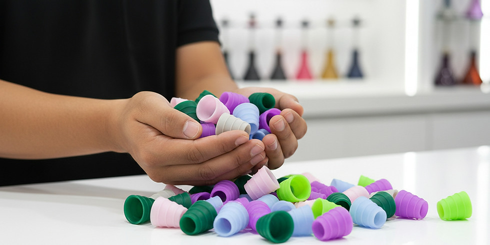 Miniatura: Juego de juntas de silicona multicolor para cachimba portátil