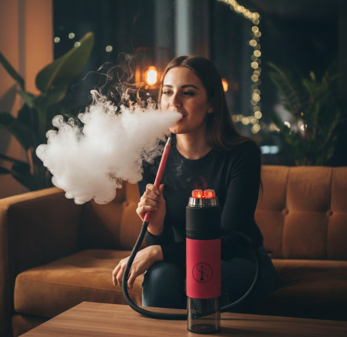 Miniatura: Cachimba portátil con filtro avanzado roja anti-impurezas