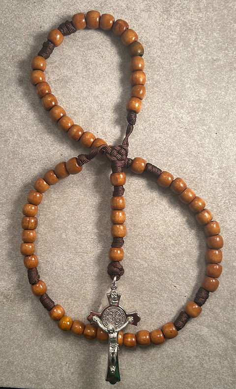 Carpenter I - Light Wood Rosary| Black Monk Rosaries | Made in the USA