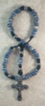 Sancta Maria (Holy Mary) -Blue Spot Jasper Rosary