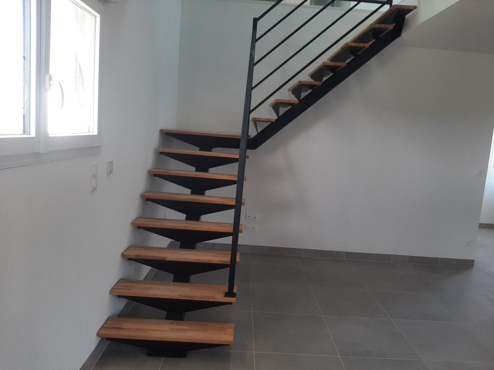Escalier quart tournant palier sur mesure