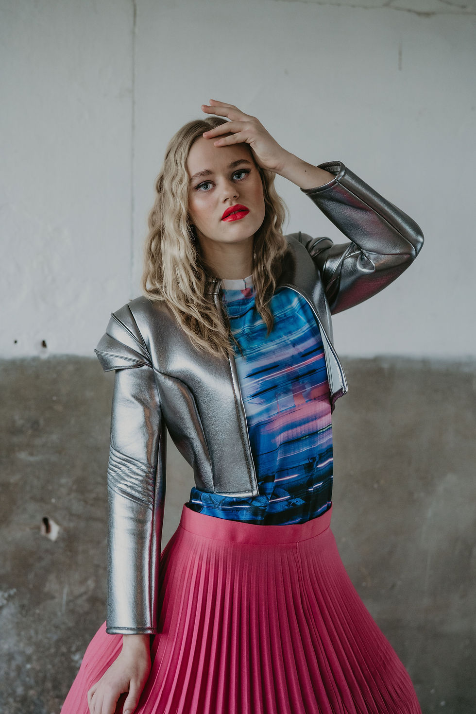 Thumbnail: WAVES COLLECTION - Silver Army Jacket