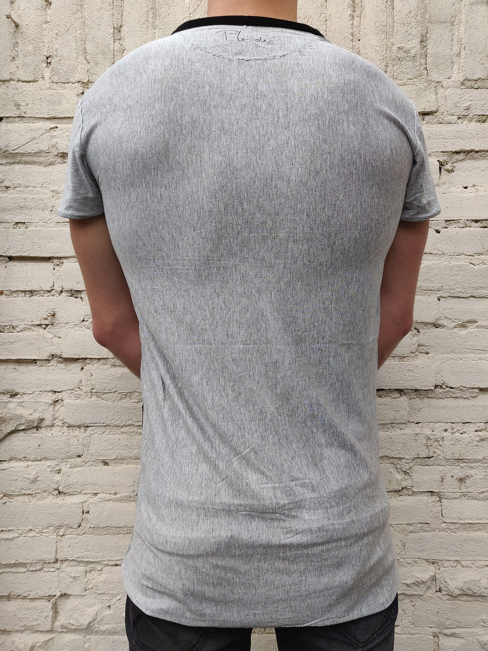 Thumbnail: V shaped grey Tshirt