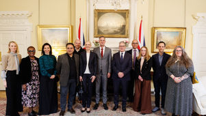 Group of small business owners with Prime Minister, Keir Starmer