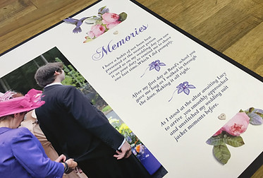 Custom wedding scrapbook page at The Scr