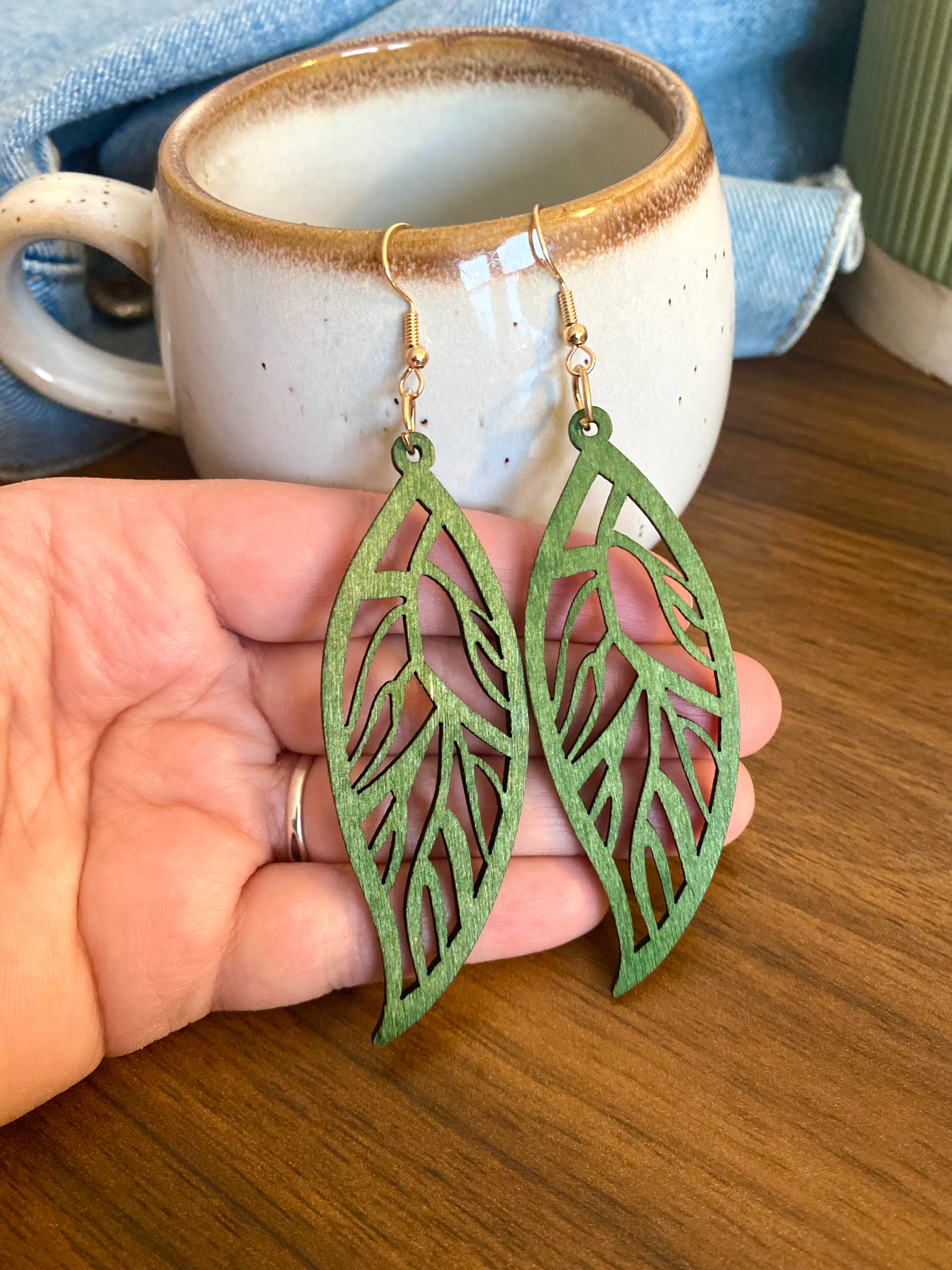 Long Leaf Earrings