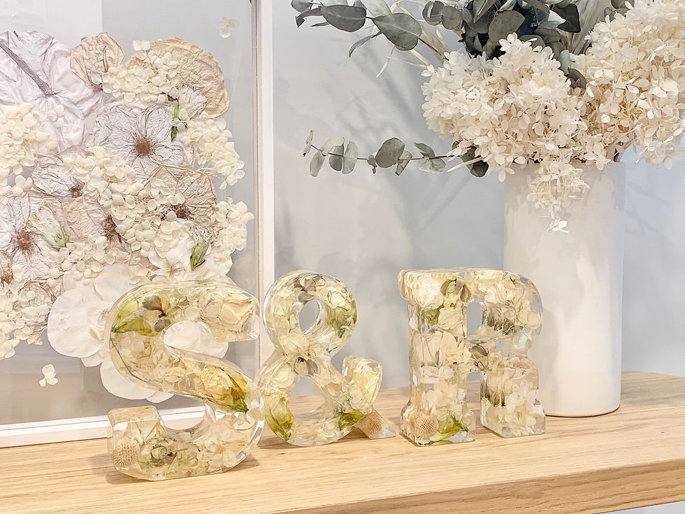 Thumbnail: 15cm Resin Flower Letters , &