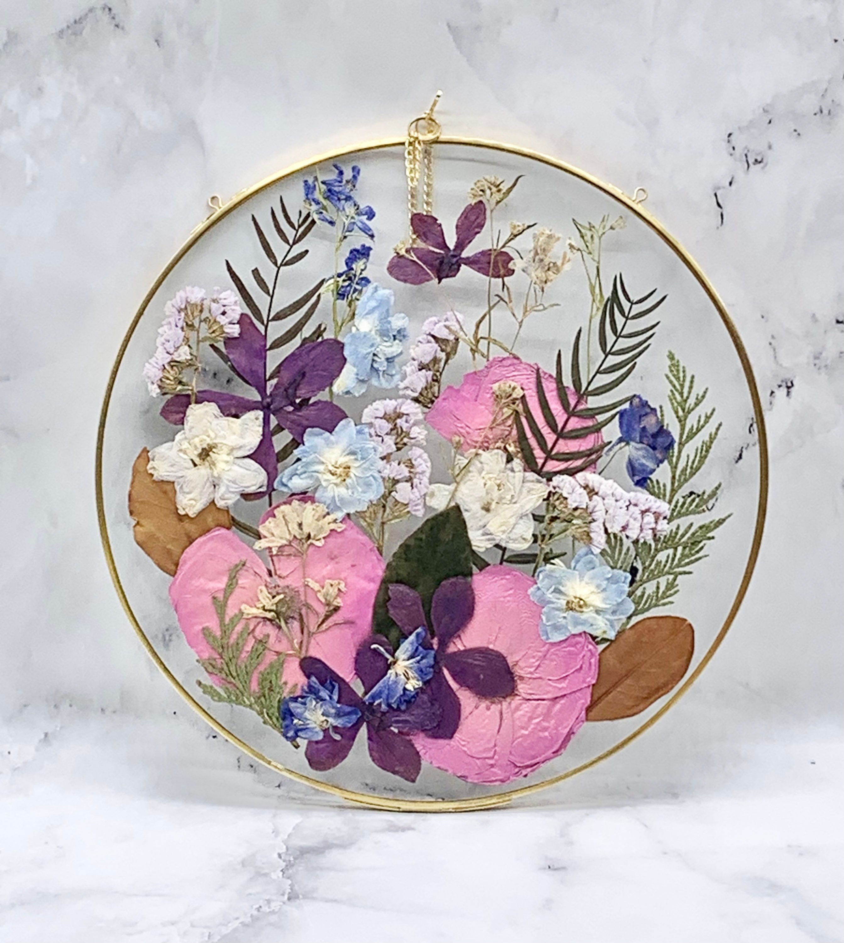 30cm Round Brass Pressed Frame