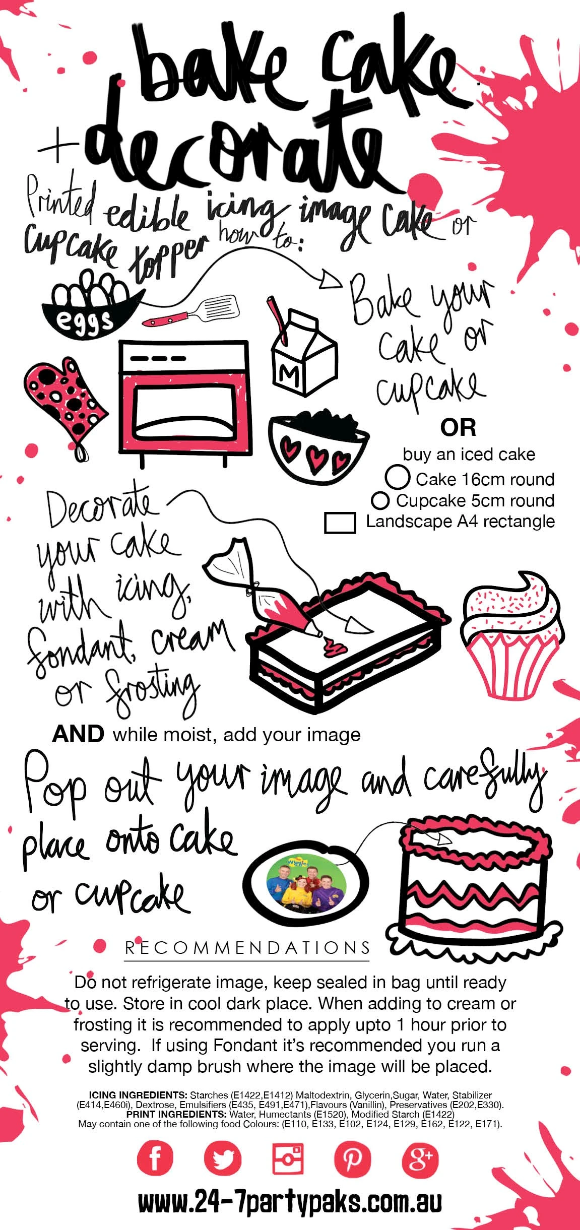 How To Apply Icing Image Cake Topper Australia 24 7 Party Paks