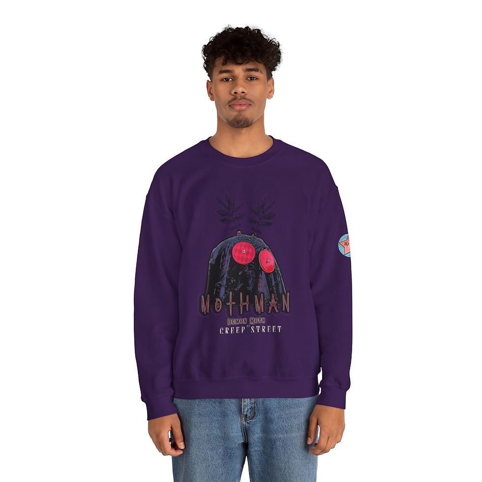 Thumbnail: PURPLE MOTHMAN CREWNECK