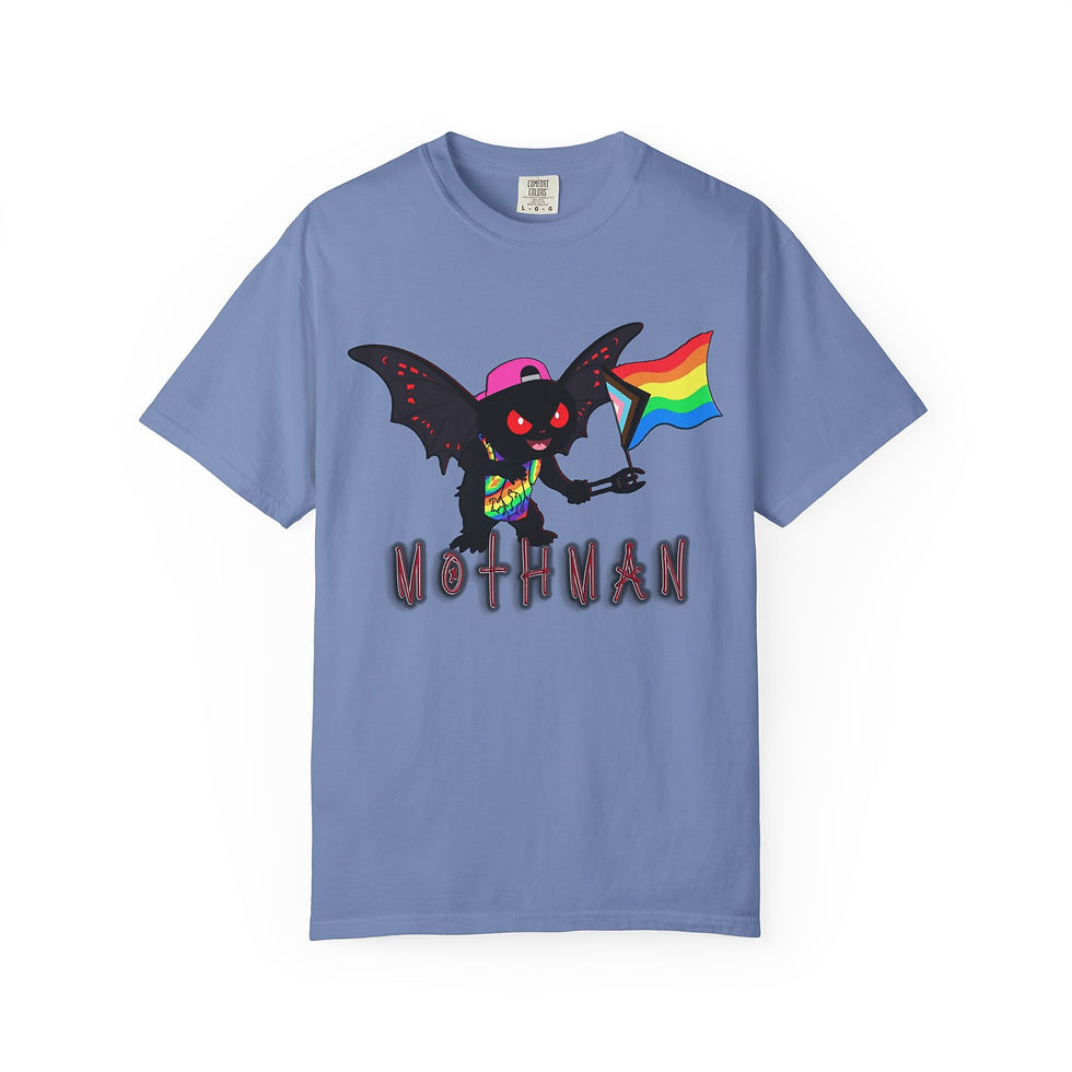 Thumbnail: Limited Release Pride Mothman - Unisex Garment-Dyed T-shirt