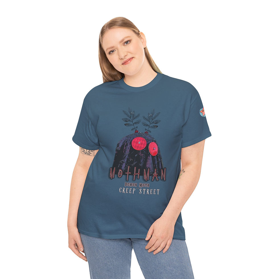 Thumbnail: SLATE BLUE MOTHMAN T SHIRT