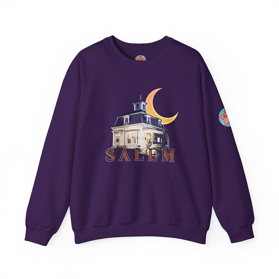 Thumbnail: PUPLE SALEM HOUSE Unisex Heavy Blend™ Crewneck Sweatshirt