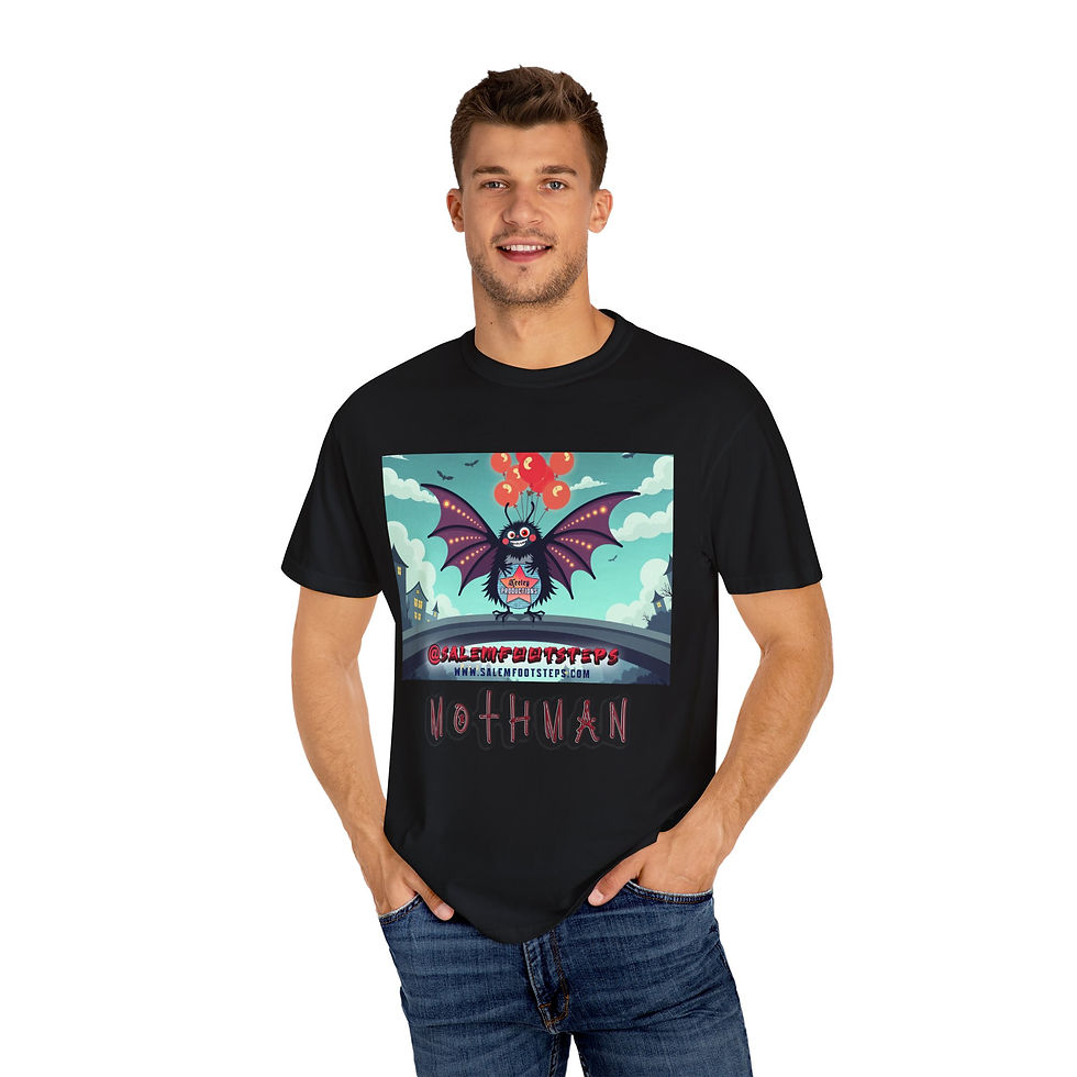 Thumbnail: SalemFootsteps Mothman - Unisex Garment-Dyed T-shirt