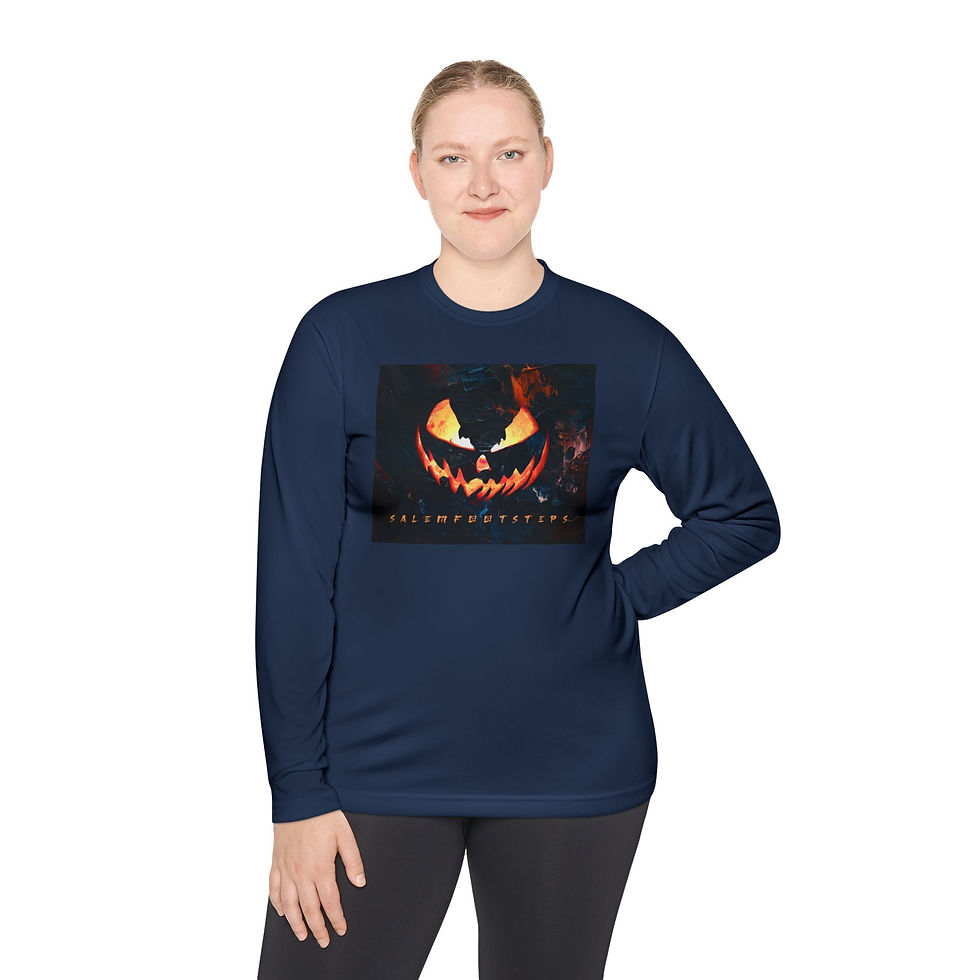 Thumbnail: MIDNIGHT HALLOWEEN Unisex Lightweight Long Sleeve Tee