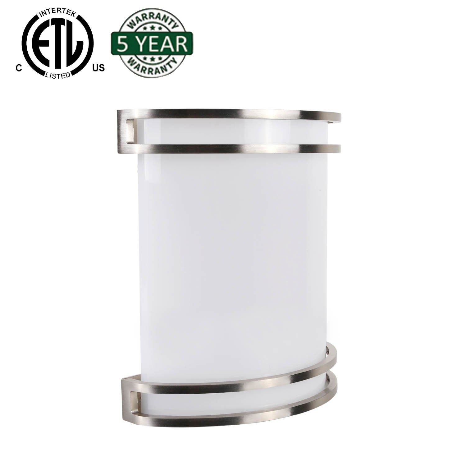 Lithonia 10 Inch High Intergrated Led Wall Sconce Light Fixture Brush Nickel 14w