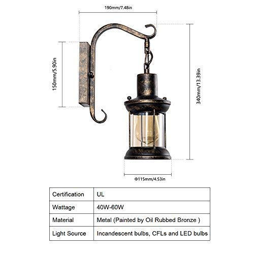 Thumbnail: GLFT - Vintage Single Light Oil-Rubbed Bronze Wall Sconce