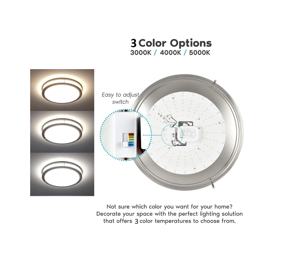 Miniature : CNC - 14" 4000K LED Flush Mount Ceiling Light,18W / 1260lm